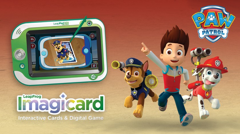 leapfrog imagicard paw patrol learning game